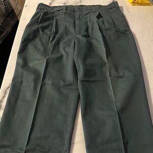 Olive Green Khakis with Pleated Front Size 34*31